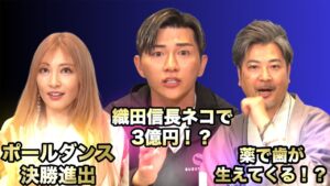 織田信長ネコで３億！？熊田曜子のポールダンス決勝進出！薬で歯が生えてくる！？